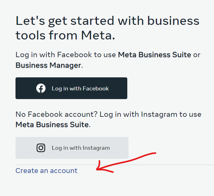 Facebook Business Create Account